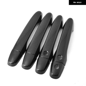 ホンダ シビック 2012 - 16 クロームカーボン車 ドアハンドル カバー トリム スタイリング アクセサリー - carbon 2 buttons