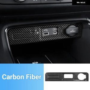 ホンダ CRV 2023 2024 2025 CR-V 第6世代ハイブリッド車用 セントラ ル コントロール USBポート トリム フレーム カバー スタイリング アクセサリー - carbon fiber