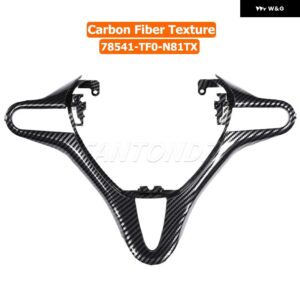 ホンダ シティ 2009-2014 車内 インテリア ブライトシルバー ブラック ステアリングホイール トリム 78541-TF0-N81ZF 78541TF0N81ZA 78541TF0N81TX - Carbon fiber texture