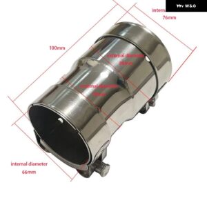 マフラー 304 ステンレス 鋼管 減速サイズ 汎用 マフラースリーブ - 66mm-76mm