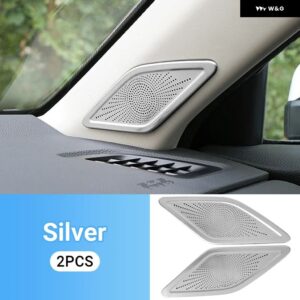 ホンダ CRV 2023 2024 2025 CR-V 第6世代ハイブリッド車用フロントウィンドウAピラー オーディオ スピーカー カバー ラウド スピーカー - Silver 2pcs