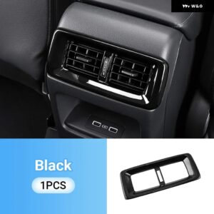 ホンダ CRV 2023 2024 2025 CR-V 第6世代 ハイブリッド車 リア エアコン 吹き出し口 トリム カバー アクセサリー - black