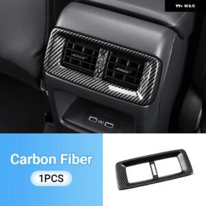 ホンダ CRV 2023 2024 2025 CR-V 第6世代 ハイブリッド車 リア エアコン 吹き出し口 トリム カバー アクセサリー - carbon fiber
