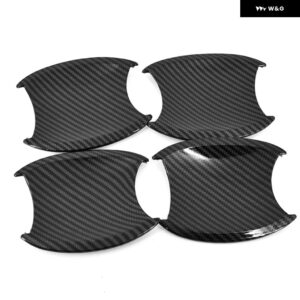 ホンダ CRV CR-V 2007 - 11 カーボン クローム カー ドアハンドル ボウルカバー 装飾 ステッカー スタイリング アクセサリー - carbon bowl