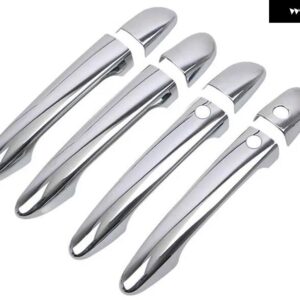 マツダ CX-3 CX3 CX 3 2015 - 20 グロスブラッククロームカー ドアハンドル カバー トリム カー スタイリング アクセサリー - silver 2 buttons