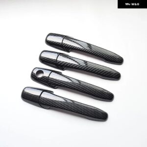 マツダ RX8 2004-2012 マツダ プライマシー 2005-2009 クロームカーボン カー ドアハンドル カバー トリム ステッカー スタイリング アクセサリー - carbon fiber handle