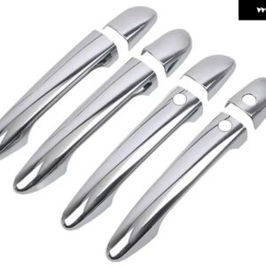 マツダ CX-4 CX4 CX 4 2015 - 20 グロスブラッククロームカー ドアハンドル カバー トリム カー スタイリング アクセサリー - silver 2 buttons