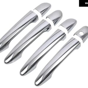 マツダ CX-4 CX4 CX 4 2015 - 20 グロスブラッククロームカー ドアハンドル カバー トリム カー スタイリング アクセサリー - silver no button