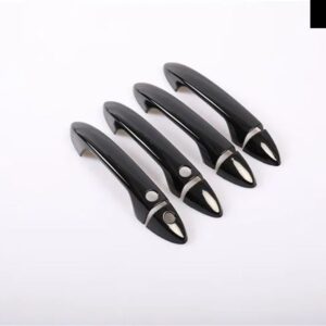 ホンダ アコード 9TH 2013 - 17 光沢ブラッククロームカーサイド ドアハンドル カバー ステッカー スタイリング アクセサリー - black 2 buttons