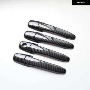 マツダ BT-50 2006 - 11 クロームカーボン車 ドアハンドル ボウルカバー ステッカー スタイリング デカール アクセサリー - carbon fiber handle