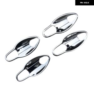 ホンダ CR-V CRV 2012-2016 光沢ブラッククローム カー ドアハンドル カバー ボウル 装飾 トリム スタイリング アクセサリー - silver bowl