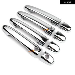 ホンダ CR-V CRV 2012-2016 光沢ブラッククローム カー ドアハンドル カバー ボウル 装飾 トリム スタイリング アクセサリー - silver 2 buttons