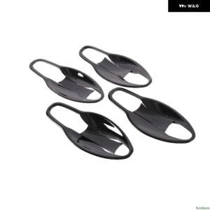 ホンダ CR-V CRV 2012 - 16 グロスブラッククロームカー ドアハンドル カバー ボウル 装飾 トリム スタイリング アクセサリー - black bowl