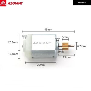 ボルボ オート セントラ ルドアロックモーター カーサイド アクチュエーター リペア マイクロカーボンブラシ エンジン 12V DC 高出力 FC280 DIY - Motor G