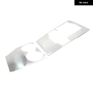 マツダ 3 BP 2019 - 24 2025 ステンレス 車用センター コンソール ギア シフト パネル ウォーターカップカバー アクセサリー - Silver 2pcs