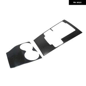 マツダ 3 BP 2019 - 24 2025 ステンレス 車用センター コンソール ギア シフト パネル ウォーターカップカバー アクセサリー - Carbon Fiber-2pcs