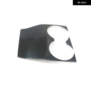 マツダ 3 BP 2019 - 24 2025 ステンレス 車用センター コンソール ギア シフト パネル ウォーターカップカバー アクセサリー - A Carbon Fiber