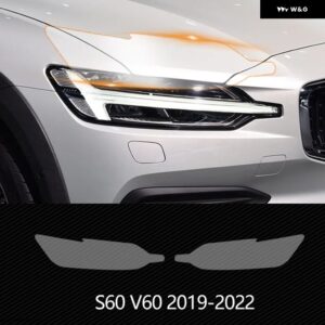 ボルボ XC60 XC90 XC40 V90 V60 S60 S90 アクセサリー TPU 特殊車 ヘッドライト ヘッドランプ フィルム ステッカー 2枚 - For V60 S60 19-22