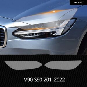 ボルボ XC60 XC90 XC40 V90 V60 S60 S90 アクセサリー TPU 特殊車 ヘッドライト ヘッドランプ フィルム ステッカー 2枚 - For V90 S90 19-22