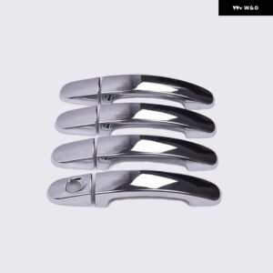 マツダ BT-50 2012 - 17 BT50 光沢ブラッククロームカー ドアハンドル カバー トリム ステッカー スタイリング アクセサリー - Silver