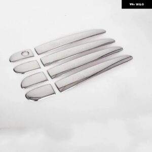 マツダ CX5 CX-5 2012-2021 マツダ CX3 CX-3 CX4 CX-4 2015-2021 車 ドアハンドル カバー トリム ステッカー カーアクセサリー スタイリング - silver no button