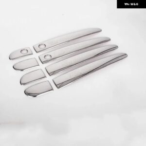 マツダ CX5 CX-5 2012-2021 マツダ CX3 CX-3 CX4 CX-4 2015-2021 車 ドアハンドル カバー トリム ステッカー カーアクセサリー スタイリング - silver 2 buttons