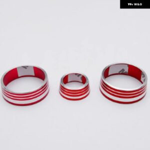 ホンダ VEZEL HRV XRV HXY0154 車用アルミ 合金 AC コントロール ボタン エアコン ノブリング カバー アクセサリー - red