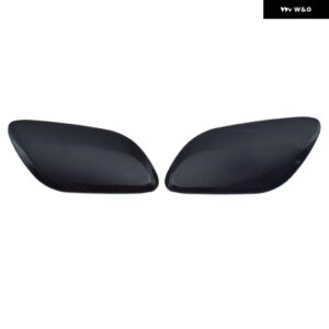 ボルボ XC70 MK2 2008 - 16 フロント ヘッドライト ウォッシャーノズル カバー ヘッドランプ ウォータースプレージェットキャップ - Pair 2PCS