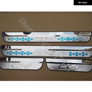 マツダ CX-5 CX5 2017 2018~2024 カーアクセサリー リア アウター バンパー プロテクター トリム ドアシルスカッフカバー プレートアクセサリー - 2