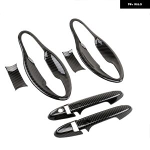 ホンダ HR-V HRV VEZEL 2014-2021 カーボンクローム車 ドアハンドル カバー トリム スタイリング 装飾 アクセサリー - handle-bowl 0 button