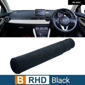 マツダ CX-3 CX3 2014 - 23 車用 ダッシュボード カバー サンシェード 滑り止めマット アクセサリー - B RHD Black