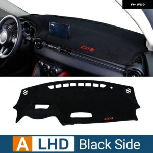 マツダ CX-3 CX3 2014 - 23 車用 ダッシュボード カバー サンシェード 滑り止めマット アクセサリー - A LHD Black side
