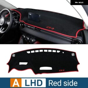 マツダ CX-3 CX3 2014 - 23 車用 ダッシュボード カバー サンシェード 滑り止めマット アクセサリー - A LHD Red side