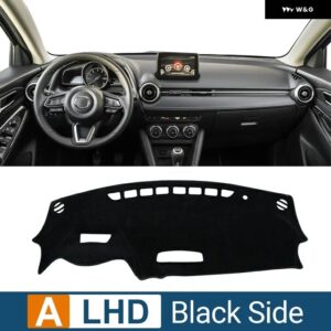 マツダ 2 DJ DL 2015 - 23 車用 ダッシュボード カバー サンシェード 滑り止めマット インテリア アクセサリー - A Black Side LHD