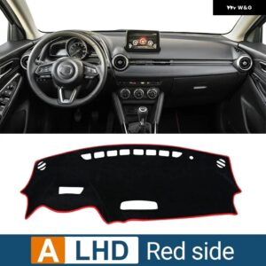 マツダ 2 DJ DL 2015 - 23 車用 ダッシュボード カバー サンシェード 滑り止めマット インテリア アクセサリー - A Red Side LHD