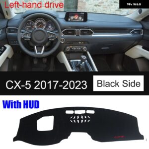 マツダ CX-5 CX5 KF 2017 - 23 車用 ダッシュボード サンシェード カバー マット計器デスク パッド アクセサリー - LHD With HUD Black