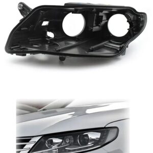 フォルクスワーゲン パサート CC 2013-2018 4ドア カー ヘッドライト バックベース ハウジング プラスチック ブラックハウス - Left Side