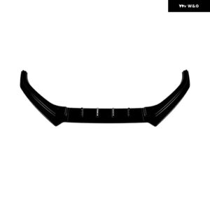 フロントダック リップスプリッター ディフューザー ガード カナード トリム カー バンパー セパレーター バンパー リップボディVW フォルクスワーゲン ポロ - Glossy Black