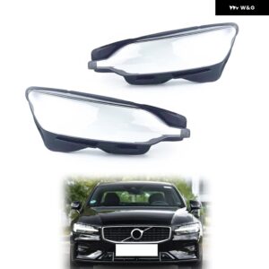 ボルボ V60 S60 2020 - 23 車用 ヘッドライト レンズ カバー シェル ランプシェード クリア ヘッドライト ランプマスク - Pair