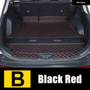 トヨタ RAV4 2019 - 24 XA50 ハイブリッド カー トランク マット カーペット カーゴトレイカバー アクセサリー - Black Red 1pcs