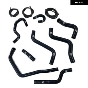 1987-1991 フォルクスワーゲン VW ゴルフ GTI MK2 1.8 8V PBコード シリコン ラジエーター クーラントホース チューブ キット - K8-M388 -V Black