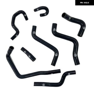 1987-1991 フォルクスワーゲン VW ゴルフ GTI MK2 1.8 8V PBコード シリコン ラジエーター クーラントホース チューブ キット - K8-M388 Black