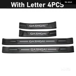 カーアクセサリー 日産 キャシュカイ J11 2016 2017 2018 ステンレス リア バンパー プロテクター シル トランク トレッドプレート トリム - Black brushed C