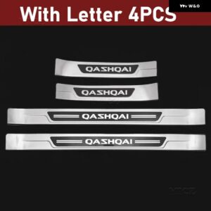 カーアクセサリー 日産 キャシュカイ J11 2016 2017 2018 ステンレス リア バンパー プロテクター シル トランク トレッドプレート トリム - Silver Brushed C