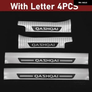 カーアクセサリー 日産 キャシュカイ J11 2016 2017 2018 ステンレス リア バンパー プロテクター シル トランク トレッドプレート トリム - Silver Brushed B