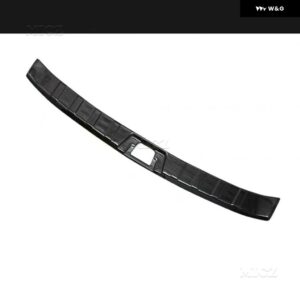 カーアクセサリー 日産 キャシュカイ J11 2016 2017 2018 ステンレス リア バンパー プロテクター シル トランク トレッドプレート トリム - Black brushed B