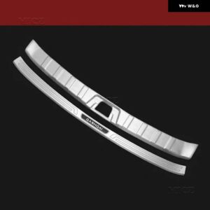 カーアクセサリー 日産 キャシュカイ J11 2016 2017 2018 ステンレス リア バンパー プロテクター シル トランク トレッドプレート トリム - Silver Brushed A