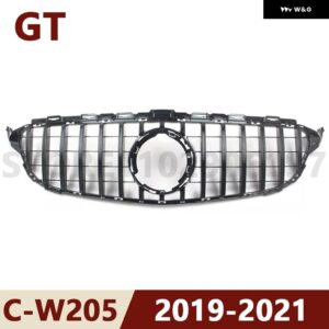 2015-2018 2019-2021 W205 C クラス メルセデス ベンツ C180 C200 C250 C300 C400 GT フロント バンパー グリル フード グリル カメラ ホール付き - 19-21 No Hole A