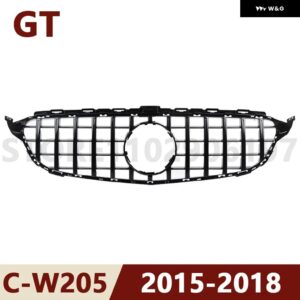 2015-2018 2019-2021 W205 C クラス メルセデス ベンツ C180 C200 C250 C300 C400 GT フロント バンパー グリル フード グリル カメラ ホール付き - 15-18 No Hole A
