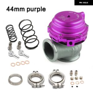 ウォータークーラー 44MM ウェイストゲート アウター ターボ フランジハードウェア付き MV-R 水冷 ロゴ付き 赤 青 黒 - Purple